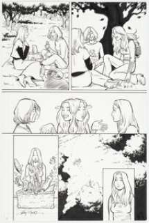 Terry Moore and Eric Powell Buffy the Vampire Slayer: Willow and Tara #1 Story Page 2 Original Art (Dark Horse, 2001). | Heritage