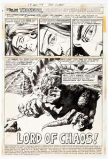 Vicente Alcázar Creatures on the Loose #29 Thongor Story Page 1 Original Art (Marvel, 1974).