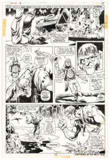 Mike Ploog and Frank Chiaramonte Man-Thing #5 Story Page Original Art (Marvel, 1974). | Heritage