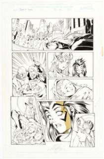 Kevin Lau and Marlo Alquiza Team X 2000 #1 Story Page 21 Original Art (Marvel, 1999).