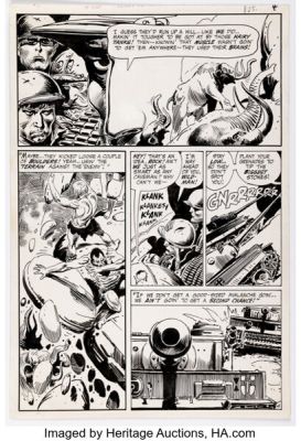 Joe Kubert Our Army at War #220 Sgt. Rock Story Page 4 Original Art (DC, 1970). | Heritage