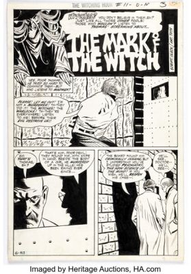 Alex Toth The Witching Hour #11 "The Mark of the Witch" Story Page 1 Original Art (DC, 1970).