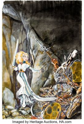 Barry Blair "Goddess in Danger" Illustration Original Art (c. 1990s).