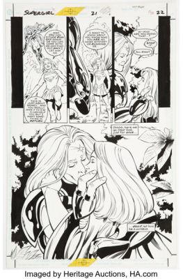 Leonard Kirk and Prentiss Rollins Supergirl #21 Story Page 22 Original Art (DC, 1998).
