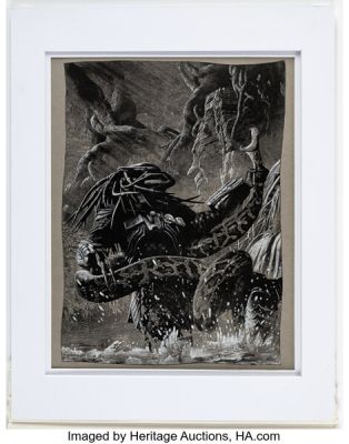 Stephen Youll - Predator Illustration Original Art (2015). | Heritage