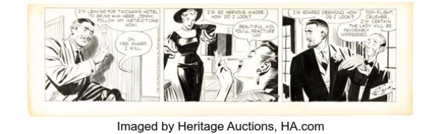 Alex Raymond Rip Kirby Daily Comic Strip Original Art dated 1-29-54 (George Matthew Adams Service, 1954). | Heritage
