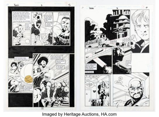 ChrisCross and Tom Simmons Xero Story Pages Original Art Group of 2 (DC, 1997). (Total: 2 Original Art)