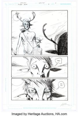 Jeff Lemire Sweet Tooth #13 Story Page 5 Original Art (DC/Vertigo, 2010).