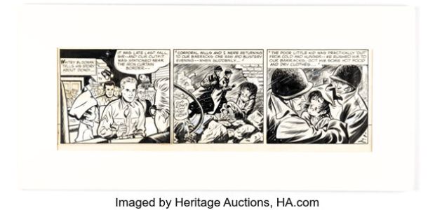 Irwin Hasen Dondi Daily Comic Strip Original Art dated 10-25-55 (Chicago Tribune, 1955).