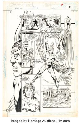 Todd McFarlane and Tony DeZuñiga Infinity, Inc. #14 Story Page 7 Original Art (DC, 1985). | Heritage