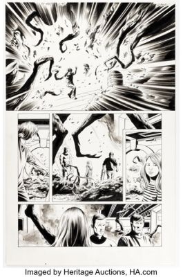 Steve Epting, Rick Magyar, and Mike Perkins Fantastic Four #587 Story Page 4 Original Art (Marvel, 2011). | Heritage