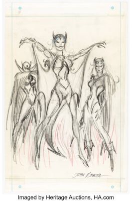 John Romita Sr. - Satana Early Preliminaries Original Art (Marvel, c. 1973). | Heritage