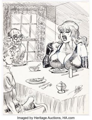 Bill Ward - Adult Single Panel Gag Cartoon Illustration Original Art (c. 1980s). | Heritage