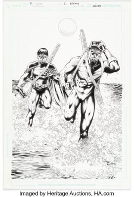 Don Kramer and Christian Alamy Nightwing #143 Tim Drake Robin Splash Page 4 Original Art (DC, 2008). | Heritage