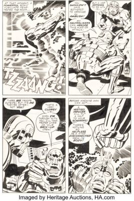 Jack Kirby and Mike Royer Machine Man #3 Story Page 15 Original Art (Marvel, 1978). | Heritage