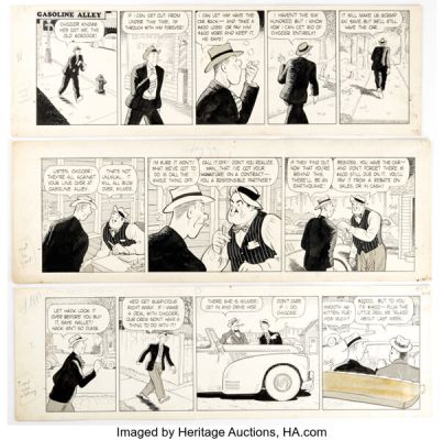 Frank King Gasoline Alley Daily Comic Strips Original Art Group of 3 (Chicago Tribune, 1947). (Total: 3 Original Art) | Heritage