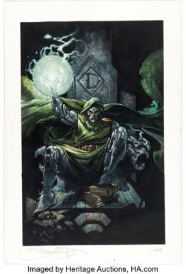 Simone Bianchi - Dr. Doom Specialty Painting Original Art (2015).