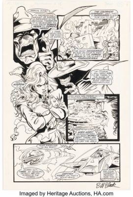 Brad Gorby, Mark Heike, and Bill Black FemForce #75 Story Page 15 Original Art (AC, 1994).