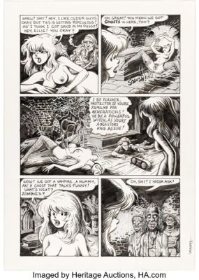 Larry Welz Cherry #13 Story Page 7 Original Art (Last Gasp, 1992). | Heritage