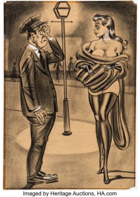Bill Ward - Adult Single Panel Gag Cartoon Illustration Original Art (c. 1950s). | Heritage