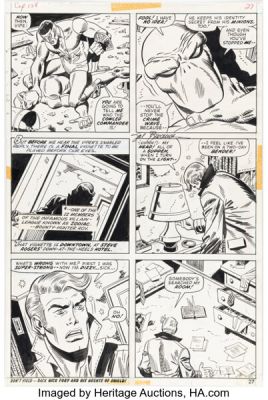 Sal Buscema and John Verpoorten Captain America #158 Story Page 17 Original Art (Marvel, 1973). | Heritage