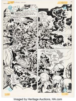 Jack Kirby, D. Bruce Berry, and Greg Theakston DC Graphic Novel #4 The Hunger Dogs Story Page 36 Original Art (DC, 1985). | Heritage