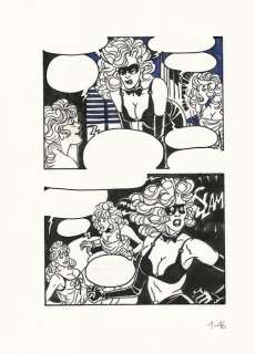 La Bionda #1 - Franco Saudelli - tavola originale - Page volante - (1994) | Catawiki