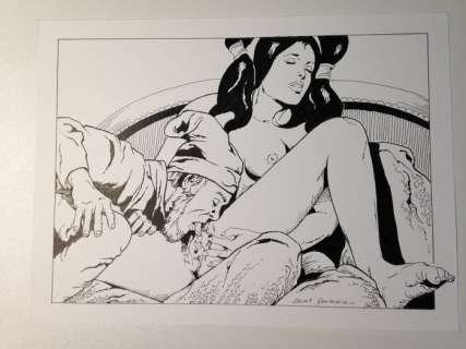 Saint Germain - Illustrazione Originale "Biancaneve e.. i 7 Nani" firmata - Loose page | Catawiki