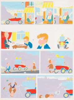 Francis | Marc Lebut, ensemble de dix bleus de coloriage Ã  … | Banque Dessinée