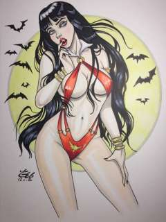 illustrazione originale - Vampirella - Loose page | Catawiki