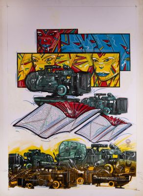 Lot 57 - DRUILLET né en 1944. Affiche du festival d’Avoriaz. Technique mixte, encre, peintures et crayons Rustine. | HVMC