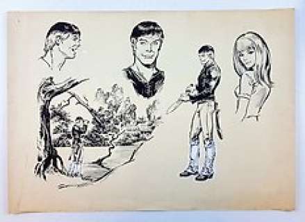 Mr. No - Roberto Diso - Illustrazione Originale "Studio del Personaggio" - Loose page | Catawiki