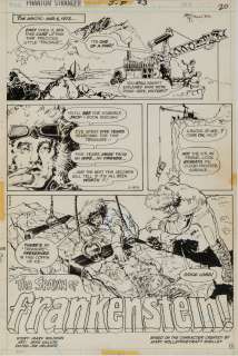 Michael Kaluta artwork for Phantom Stranger #23 complete 8-page story The Spawn of Frankenstein! | Profiles in History