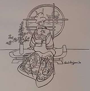 Henk Kuijpers - Groot formaat originele tekening - Franka in Japan - Loose page - (2020)