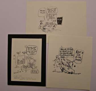 Kort, Hein de - 3 Originele tekeningen - Gepubliceerd in krant/tijdschrift | Catawiki