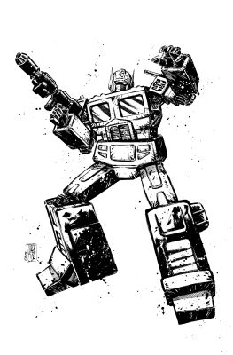 Jorge Corona | Optimus Prime Transformers Published Card | Kirby’s Comic Art