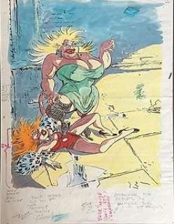 Marc Hardy - Aquarelle originale Lolo et Sucette + sérigraphie - (1989)