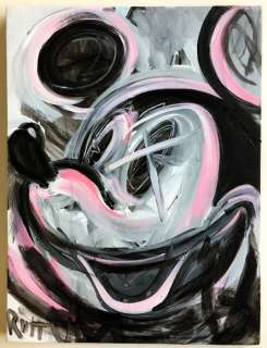 Mickey Mouse inspired by KAWS - Original Painting - Ruttum - Acrylic Art - Stretched Canvas | Catawiki