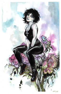 Ryan Kelly - DEATH from Sandman 11 X 17 inch Color Sketch by DC Vertigo artist Ryan Kelly!