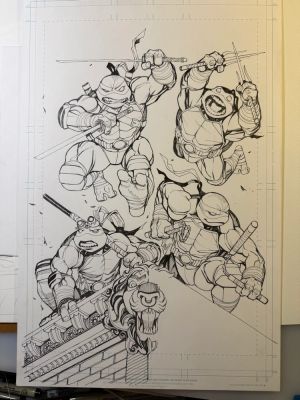 Bernard Chang | TEENAGE MUTANT NINJA TURTLES #15 cover original art | Bernard Chang