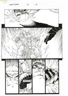 Javier Saltares - Scott Hanna planche originale 11x17 - Ghost Rider Vol 6 #13 - WORLD WAR HULK - Loose page - First edition - (2007) | Catawiki