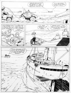 Tillieux Maurice. (1921-1978) | TILLIEUX Maurice. Â«Gil JourdanÂ». Encre de Chine noire pour la planche& | Tessier Sarrou