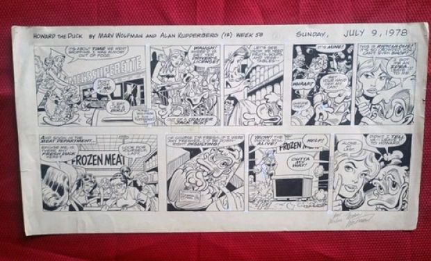 1978 HOWARD THE DUCK Original Sunday Comic Art MARV WOLFMAN SIGNED Kupperberg OA | eBay US (Buy It Now)