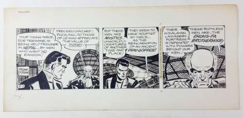 Johnny Hazard - Frank Robbins - Original Daily Strip "Prisoner in Nepal" - Signed - Loose page - First edition - (1972) | Catawiki
