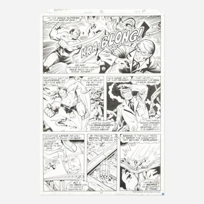 Lot 138 - Sal Buscema and Bill Black, What If? #12 Story Page 11 Original Art (Marvel Comics, 1978)