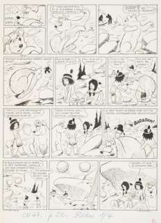 Bussemey Roger | MOKY ET POUPY Planche 11 du récit Le volcan Encre de... | Vermot et Associés