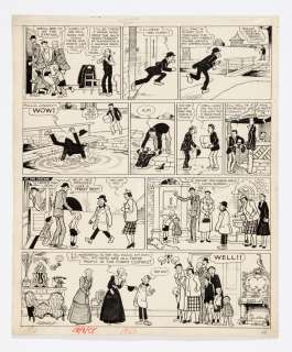 Broons original artwork (1955) drawn and signed by Dudley Watkins from the Sunday Post 18 | Comic Book Auctions ltd