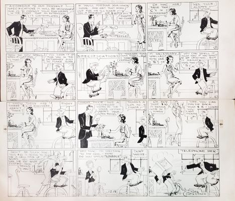 Westover, Russ | Item #39569 Russ Westover Tillie the Toiler Sunday Comic Strip Original Art Dated 12-14-1930.... | Parigi Books