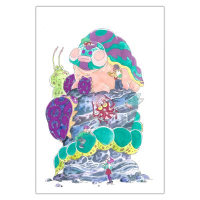 Mélanie Allag | Cratère - Illustration originale 1 | Achetez de l’Art