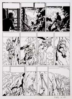 De Moor Bob | Lefranc Le repaire du loup Encre de Chine pour la planche 10 | Millon